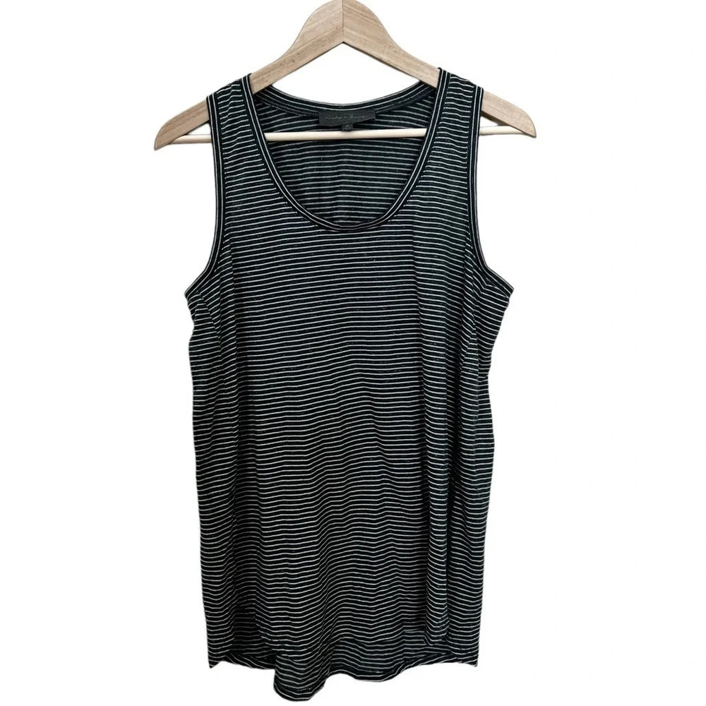 Sunday In Brooklyn • Striped Linen Blend Tank Top